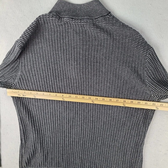 English Laundry Sweater Men's Large Gray Black Pullover 1/4 Zip Long Sleeve - Picture 9 of 12